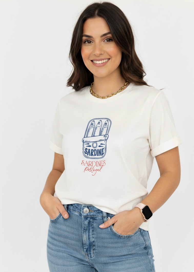 Camiseta Básica para mujer SARDINES Est. Mediano