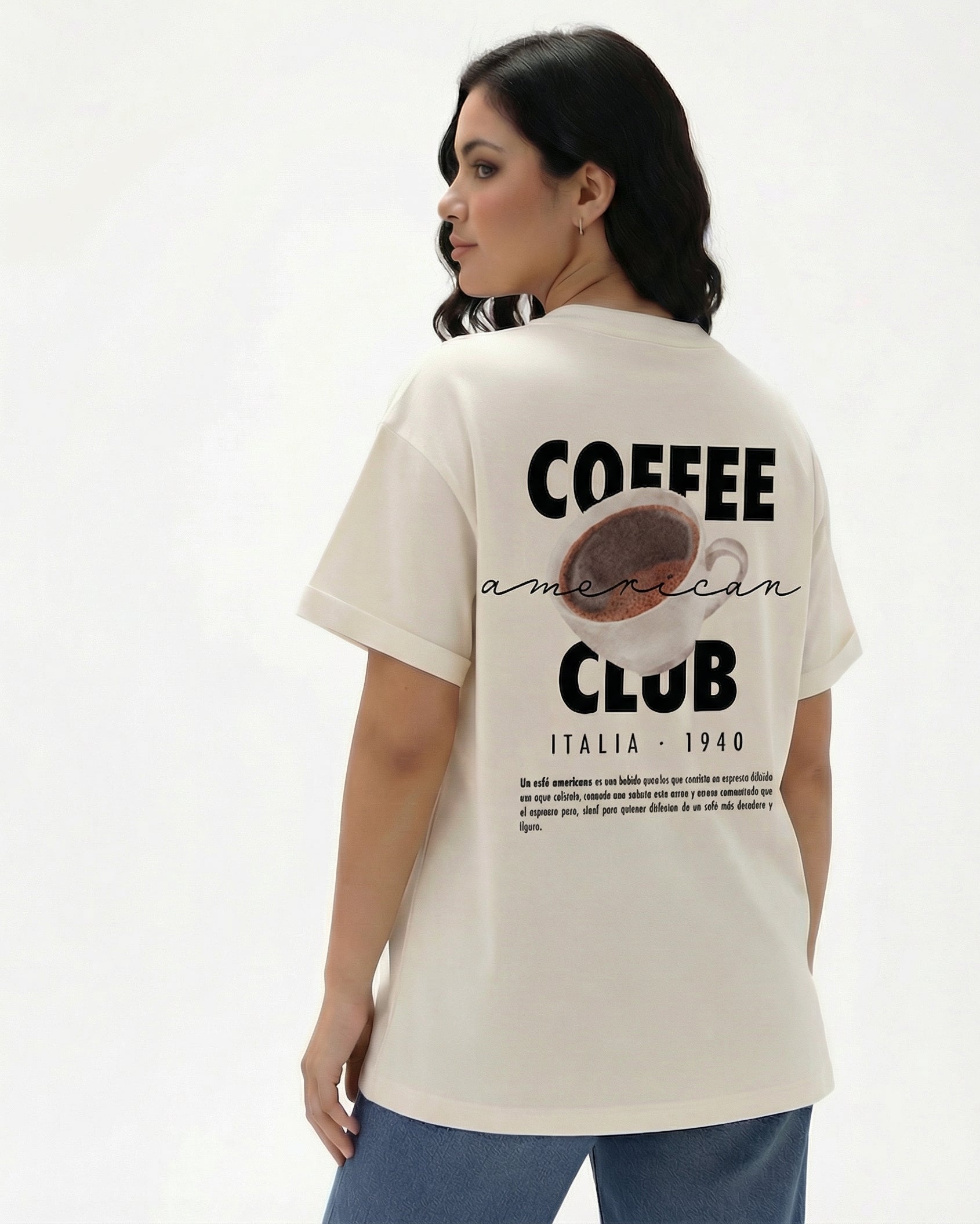 Camiseta OVERSIZE para Mujer Ref. COFFEE CLUB